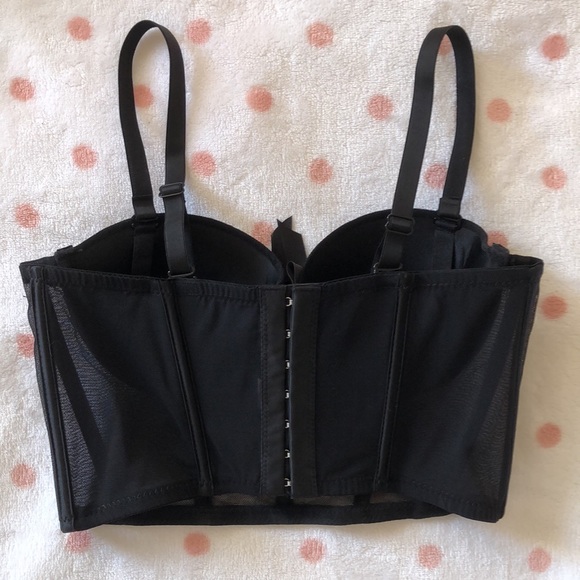 NWOT Cropped Black Bustier Bra/Top 🖤 - Picture 3 of 4